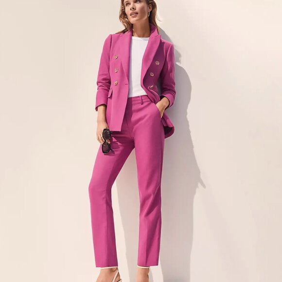 LOFT Riviera Slim Pants in Linen Blend - Picture 2 of 3